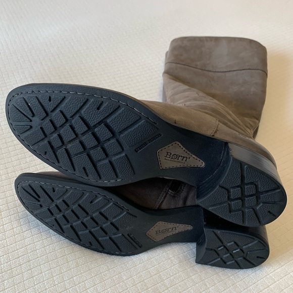 Born grey leather tall boots - Picture 6 of 16